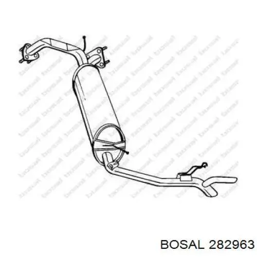 Глушник, задня частина 282963 Bosal