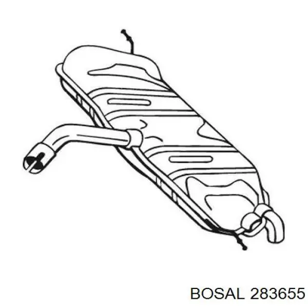Купити 283655 Bosal Вихлопна труба