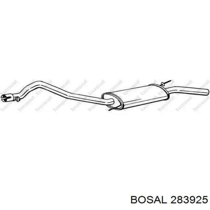 Вихлопна труба Bosal 283925 ціна, від 49.76 USD