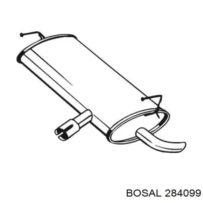 BS284099 Bosal глушник, центральна частина