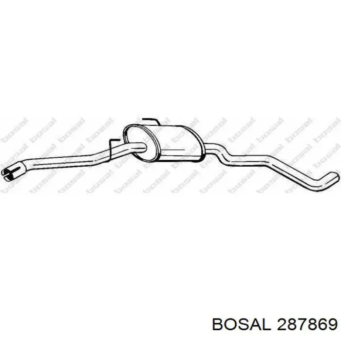 Глушник, задня частина 287869 Bosal