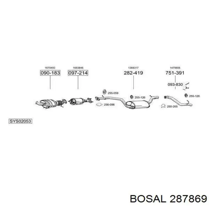 Глушилка задня Bosal 287869