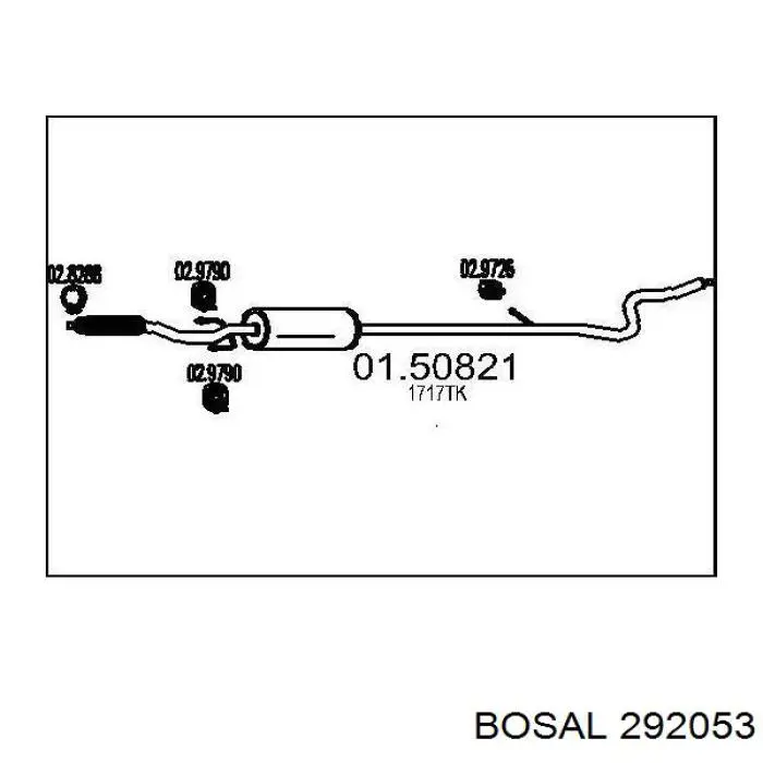 Глушник Bosal 292053 ціна, від 55.93 USD