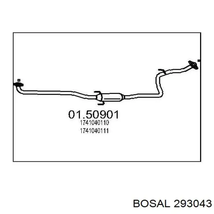 293043 Bosal Глушник передній