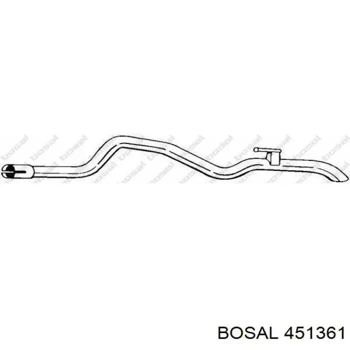 BS461371 Bosal глушник, задня частина