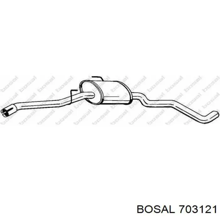 Купити 703121 Bosal Труба приймальна (штани) глушника, передня
