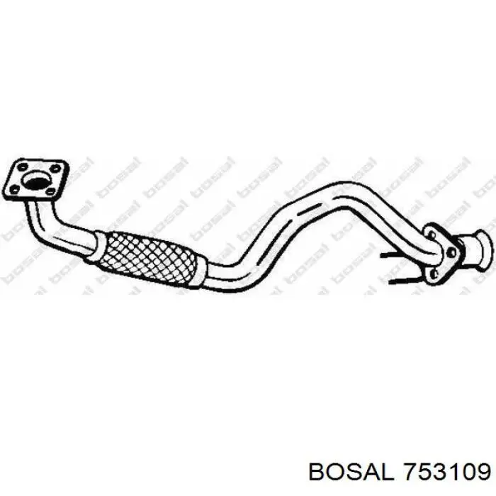 Труба приймальна (штани) глушника, передня 753109 Bosal