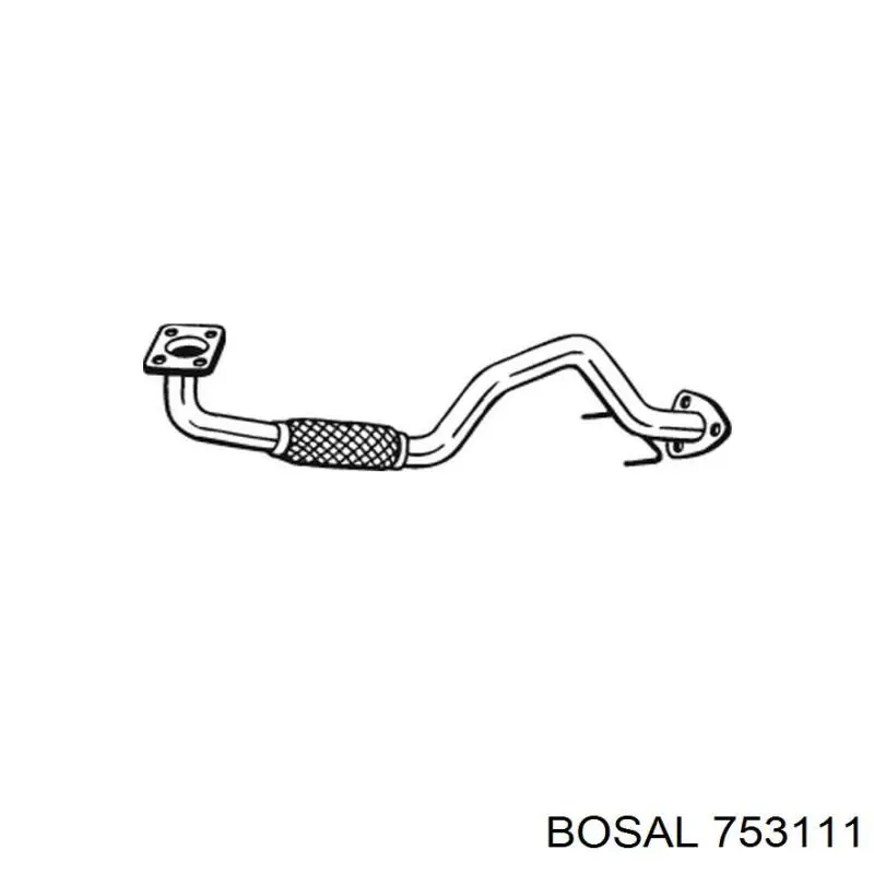 Труба приймальна (штани) глушника, передня Volkswagen Bora (1J6) (Фольцваген Бора)
