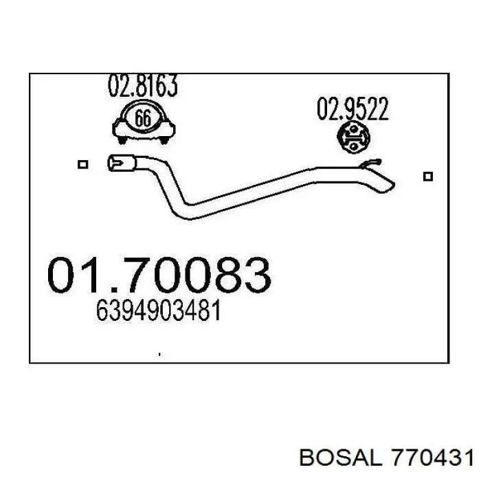 Глушилка задня Bosal 770431