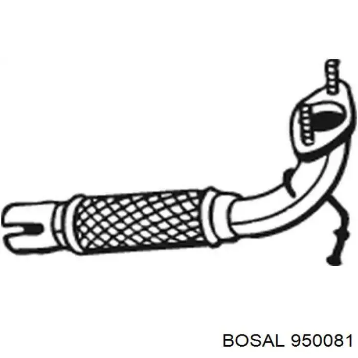 950081 Bosal Труба вихлопна, від каталізатора до глушника