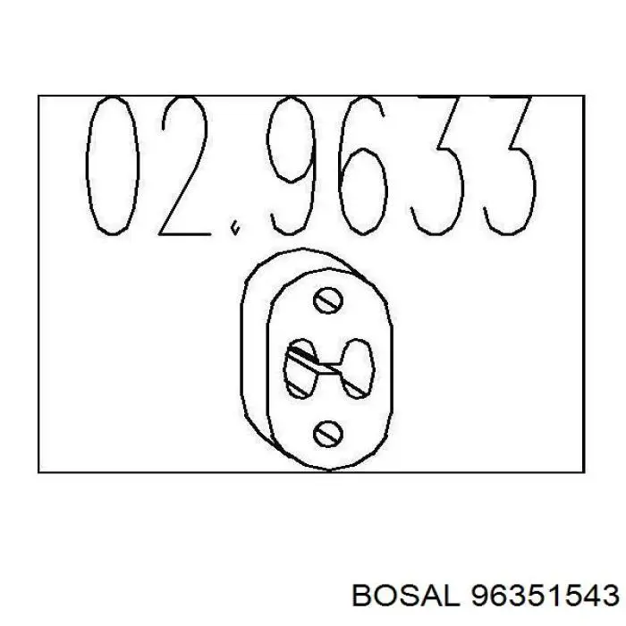 Купити 96351543 Bosal Подушка глушника