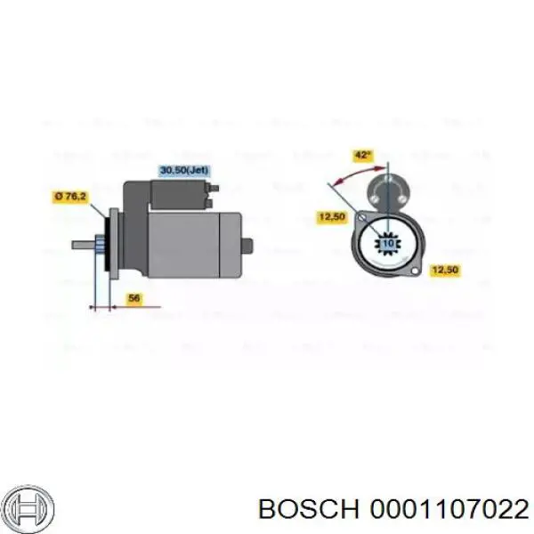 Стартер 0001107022 Bosch