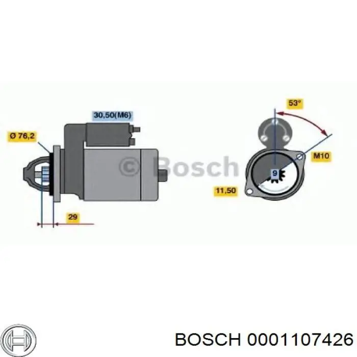 Купити 0001107426 Bosch Стартер