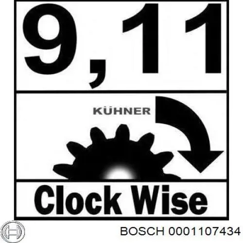 0001107434 Bosch Стартер двигуна