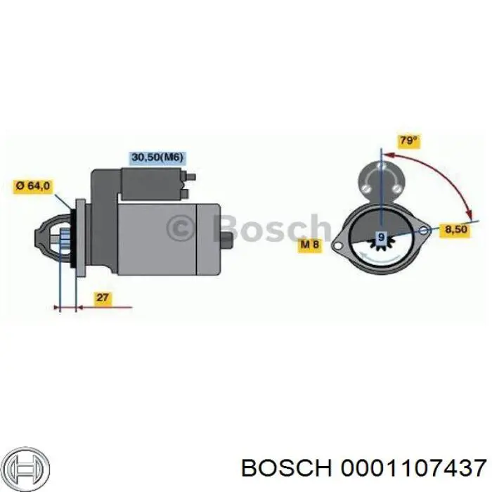 0001107437 Bosch стартер
