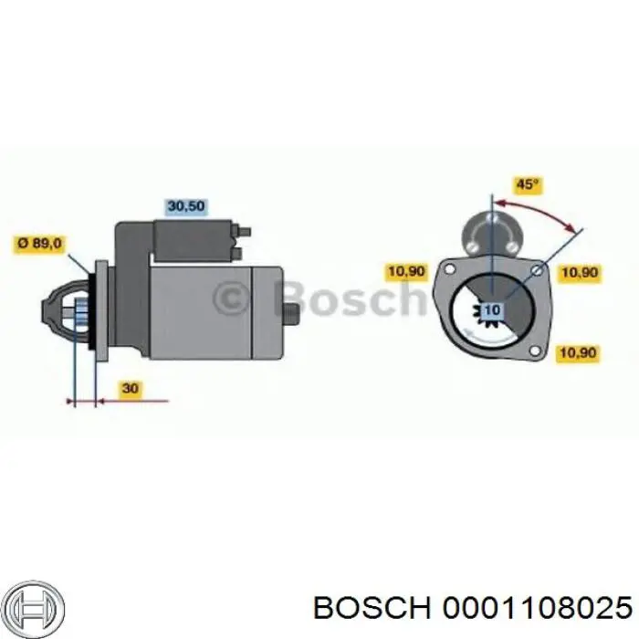 0001108025 Bosch стартер