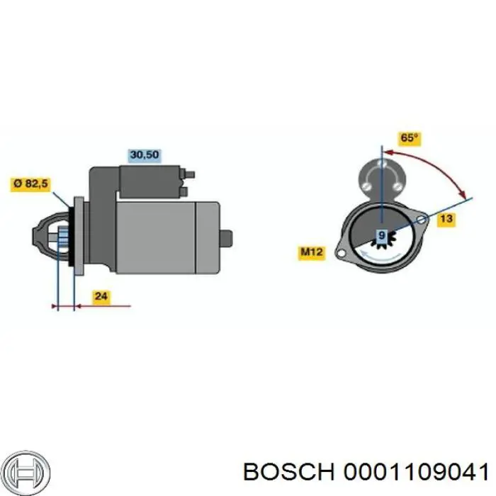 Стартер Bosch 0001109041 ціна, від 94.27 USD