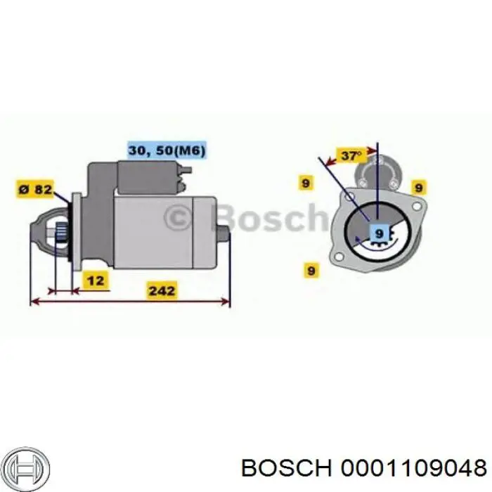 0001109048 Bosch Стартер двигуна