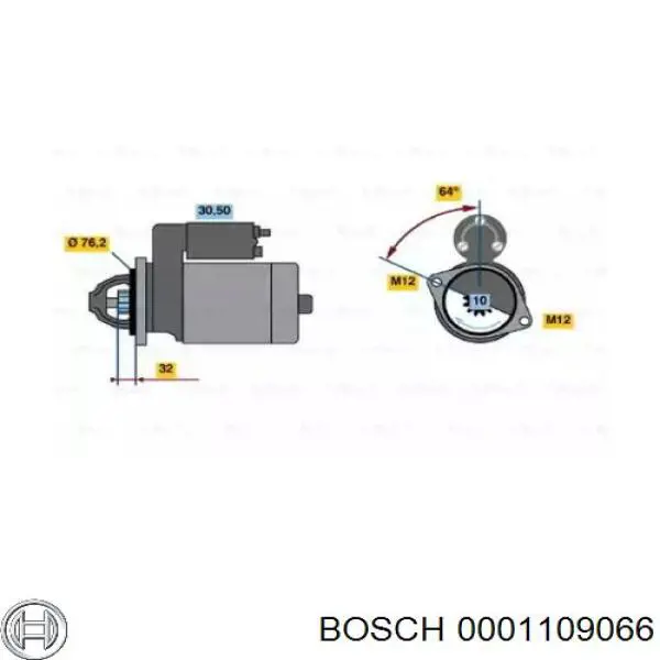 Купити 0001109066 Bosch Стартер