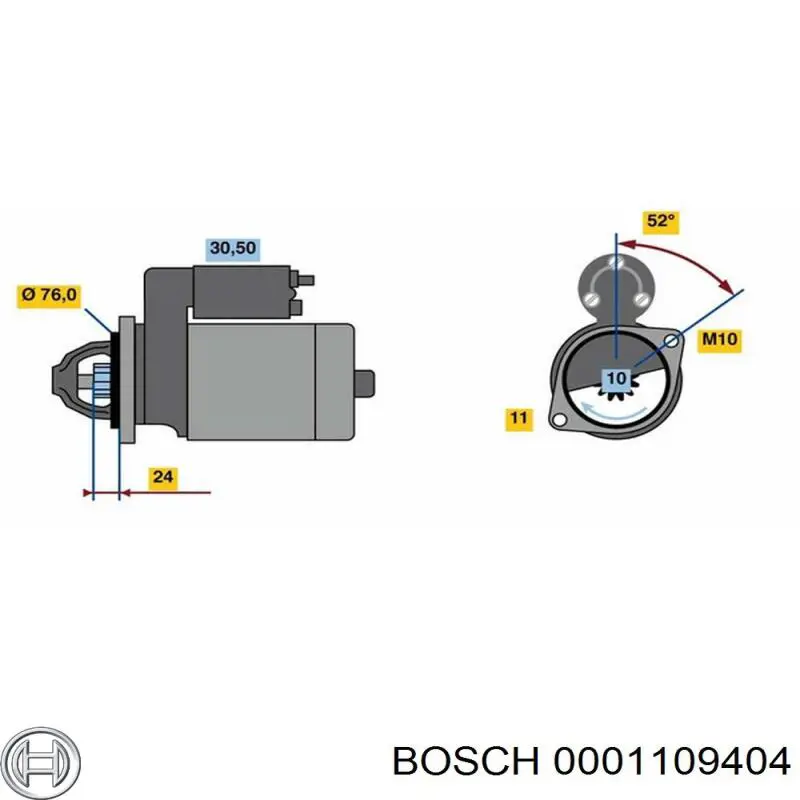 0001109404 Bosch стартер