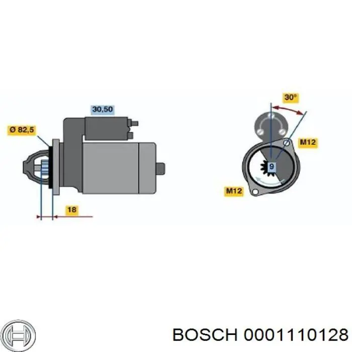 0001110128 Bosch стартер