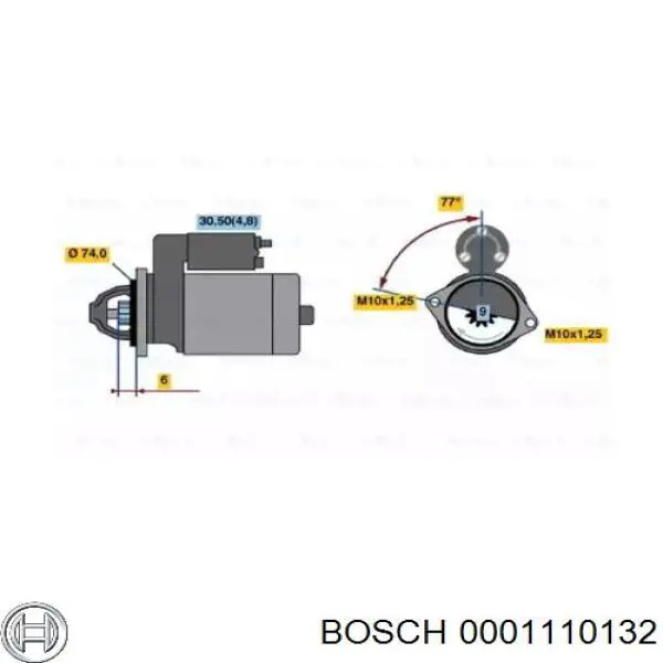 0001110132 Bosch стартер