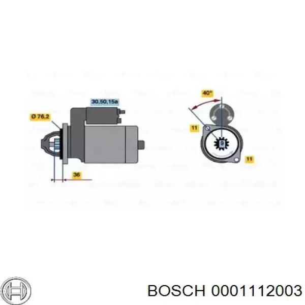 0001112003 Bosch Стартер двигуна