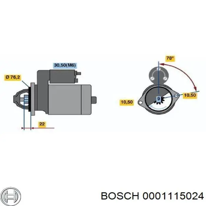 Купити 0001115024 Bosch Стартер