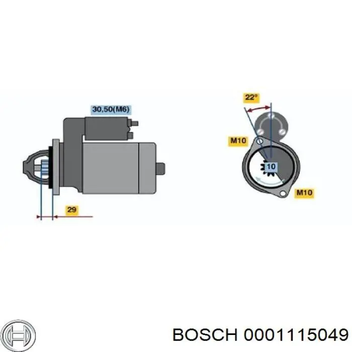 0001115049 Bosch Стартер двигуна
