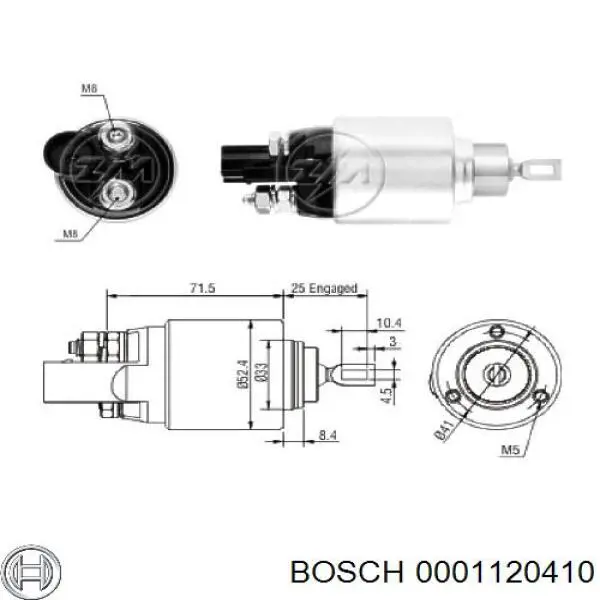 0001120410 Bosch Стартер двигуна