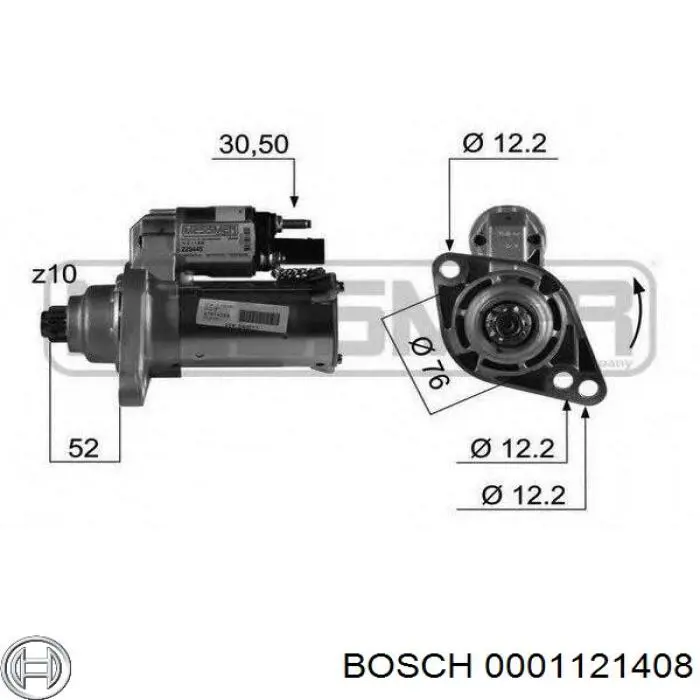 0001121408 Bosch Стартер двигуна
