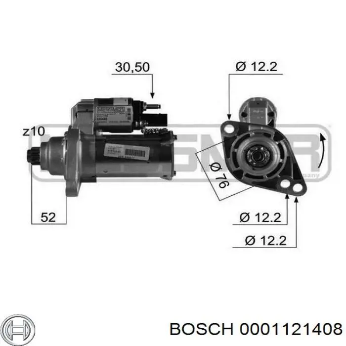 Стартер автомобільний Bosch 0001121408