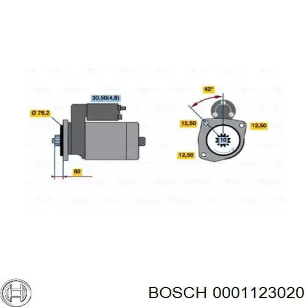 0001123020 Bosch Стартер двигуна