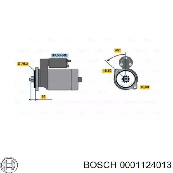 0001124013 Bosch Стартер двигуна