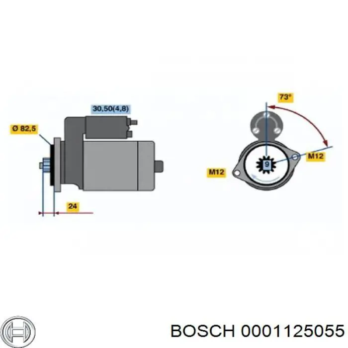 Стартер автомобільний Bosch 0001125055