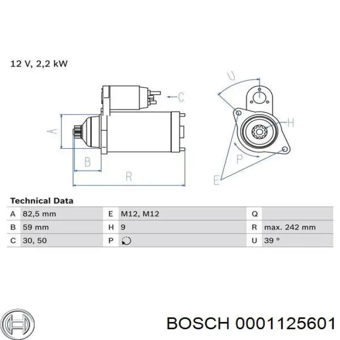 0001125601 Bosch стартер