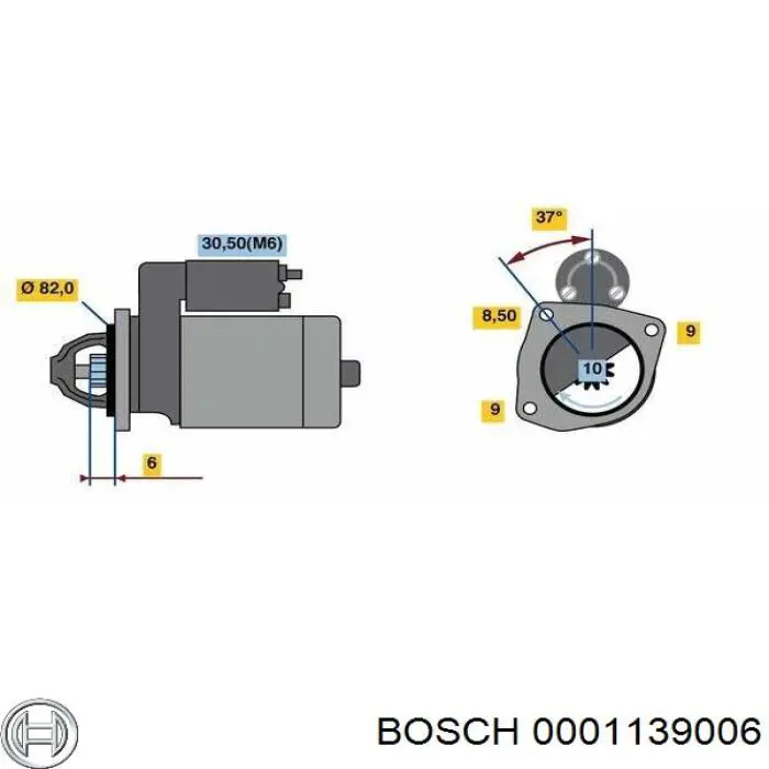 Купити 0001139006 Bosch Стартер