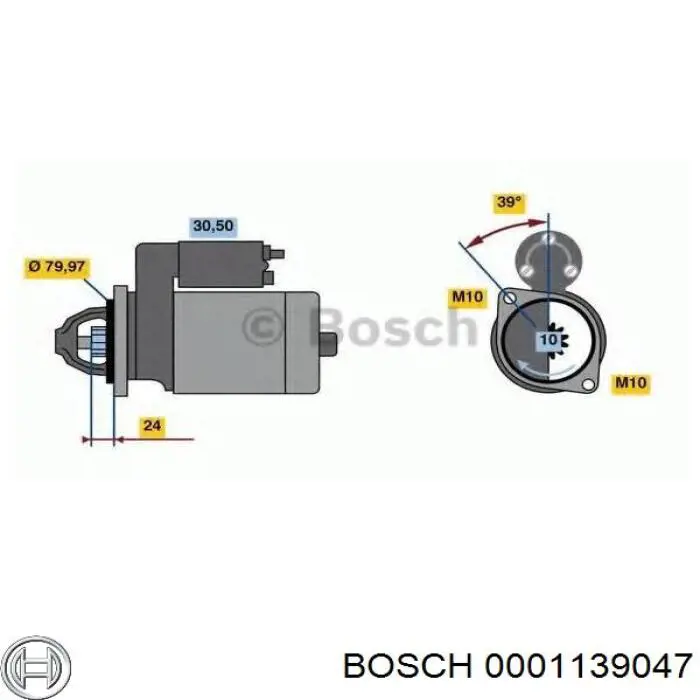 Стартер 1986S00844 Bosch