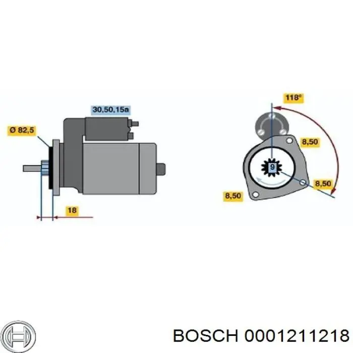 Стартер 0001211218 Bosch