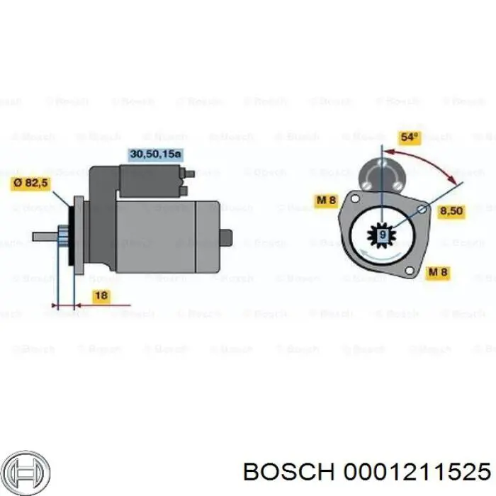 0001211525 Bosch Стартер двигуна