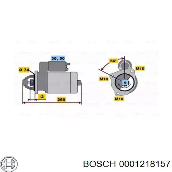 Купити 0001218157 Bosch Стартер
