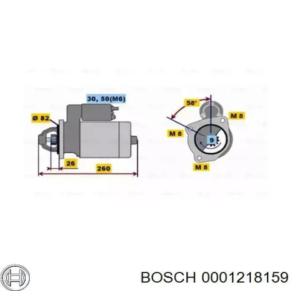 0001218159 Bosch Стартер двигуна