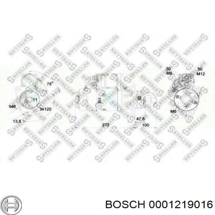 Стартер Bosch 0001219016 ціна, від 128.65 USD