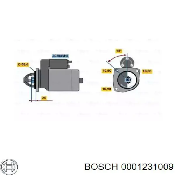 Стартер 0001231009 Bosch
