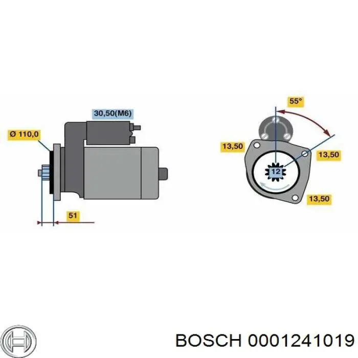 Стартер 0001241019 Bosch