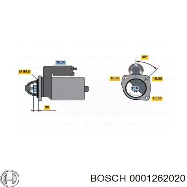 Купити 0001262020 Bosch Стартер