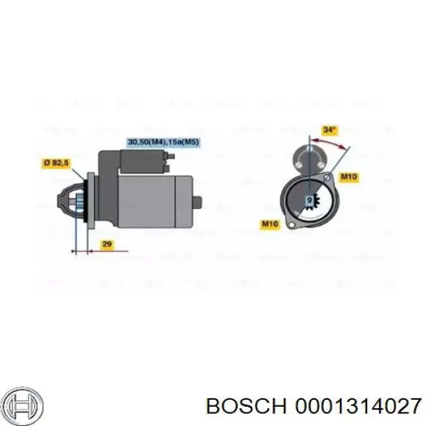 Стартер 0001314027 Bosch
