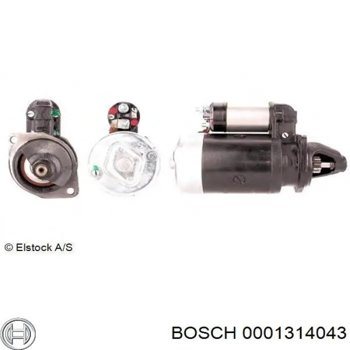 0001314043 Bosch Стартер (1,5 кВт, 12 B)
