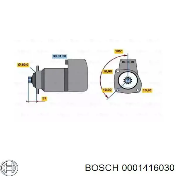 0001416030 Bosch Стартер двигуна