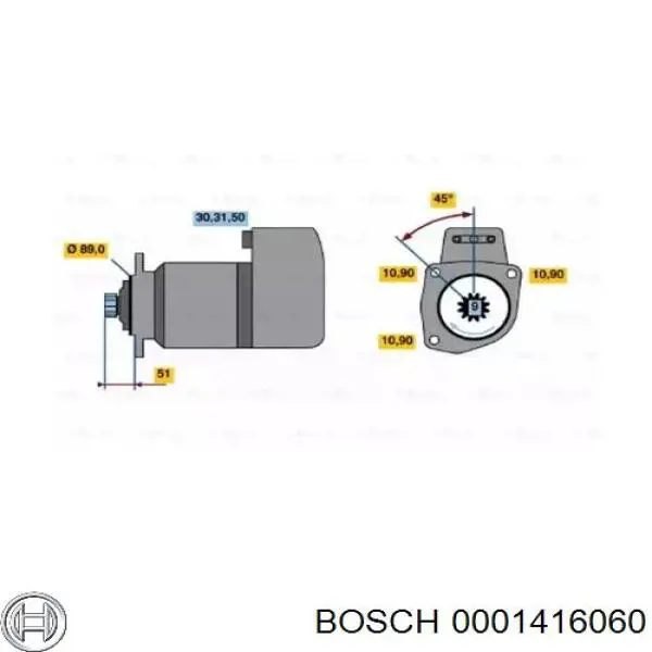 Стартер Bosch 0001416060 ціна, від 3.12 USD